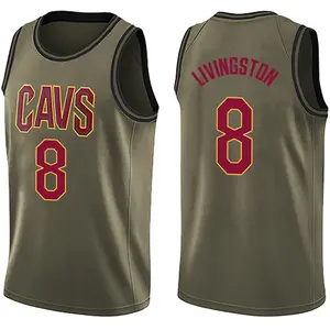 Men's Chris Livingston Cleveland Cavaliers Nike Swingman Green Salute to Service Jersey