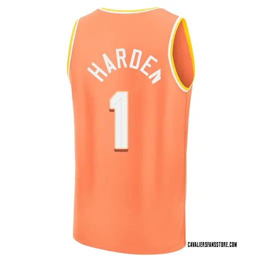 Men's James Harden Cleveland Cavaliers Fast Break Orange 2025/26 City Edition Jersey