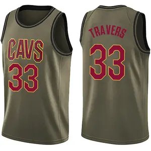 Men's Luke Travers Cleveland Cavaliers Nike Swingman Green Salute to Service Jersey