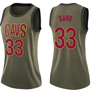 Women's Olivier Sarr Cleveland Cavaliers Nike Swingman Green Salute to Service Jersey
