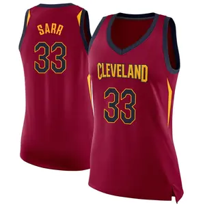 Women's Olivier Sarr Cleveland Cavaliers Nike Swingman Maroon Jersey - Icon Edition