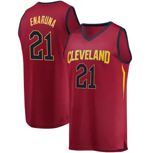 Youth Tristan Enaruna Cleveland Cavaliers Fanatics Branded Fast Break Wine Jersey - Iconic Edition